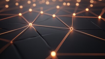 Poster - Abstract network on dark surface