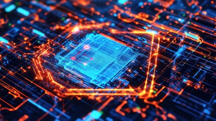 Poster - Abstract circuit board
