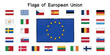 © Anastasiia_Art - Hand‑drawn vector set of 27 European Union country flags. Outline style on white background. Ideal for banners, educational posters, infographics, political presentations, and web design.