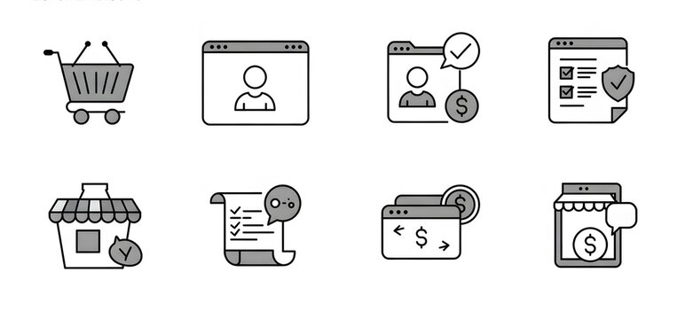 Mobile Phone Icon Set for Web Design and Digital Communication