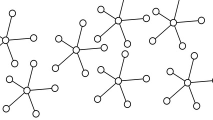 Aufkleber - Abstract network of connected nodes and lines on a white background