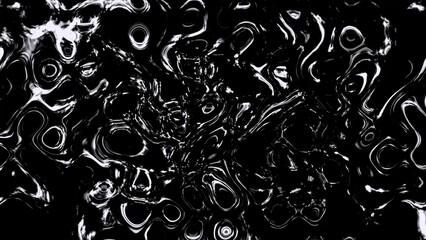Poster - Abstract black and white swirling liquid motion with bright highlights and dark shadows