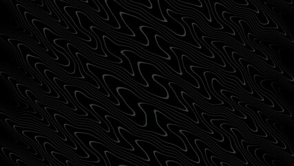 Poster - Abstract dark background with flowing wavy lines creating a textured pattern