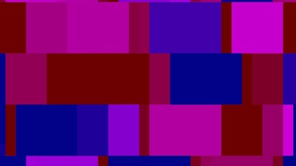 Poster - Geometric pattern of dark red deep blue and vibrant magenta rectangles and squares