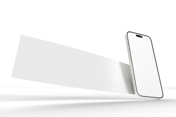 Wall Mural - 3d smartphone and social media 4 items carousel feed post mockup isolated on background. social fram