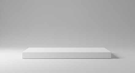 Aufkleber - Minimalist product display stage with white platform and clean background rendering