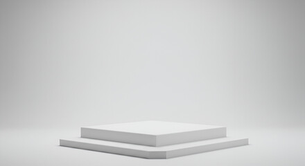 Aufkleber - Minimalist white product display platform for showcasing product features
