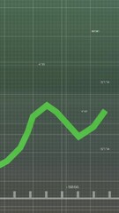 Poster - Animation of green line with statistics and data processing over grid
