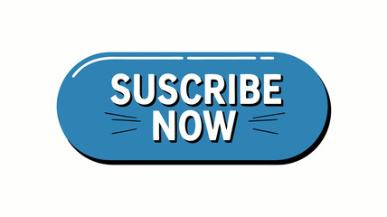 Poster - Illustrated Suscribe Now Button Graphic with a Blue Oval for Web Promotion and Call to Action