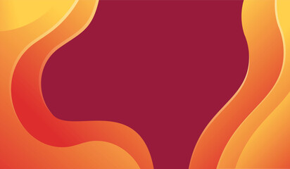 Fototapete - Colorful abstract wavy shape gradient design vector  Minimalist posters, cover, wall arts with colorful geometric shapes and liquid color. Modern wallpaper design for presentation and sale background.