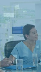Poster - Animation of financial data processing over doctors