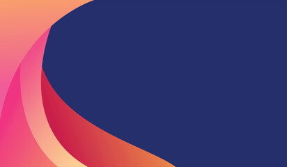 Fototapete - Colorful abstract wavy shape gradient design vector  Minimalist posters, cover, wall arts with colorful geometric shapes and liquid color. Modern wallpaper design for presentation and sale background.