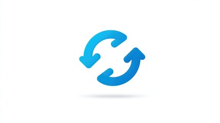 Poster - Two curved arrows, one pointing clockwise, the other counterclockwise, forming a loop against a white background