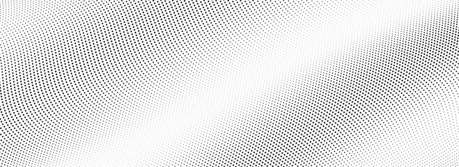 Wall Mural - abstract wave dotted line background. tech dynamic dash stripe texture. black warped and curved line