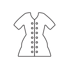 Poster - dress icon isolated sign symbol,  vector flat black linear illustration for web and app..eps