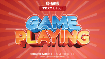 Poster - 3d text effect game playing theme