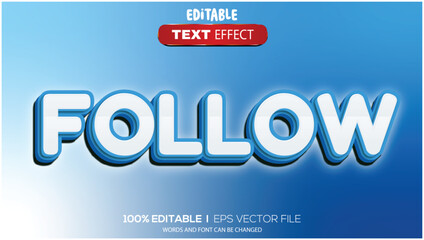 Poster - 3d text effect follow theme