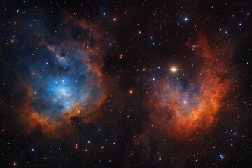 Wall Mural - Deep Space Nebula with Brilliant Star Formations and Cosmic Phenomena in Universe Photography