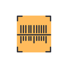 Poster - Digital Barcode Scanning Icon On Transparent Technological Device Screen