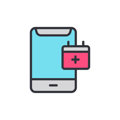 Poster - Appointment Reminder On Smartphone With Calendar Application Interface