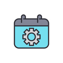Poster - Stylized Calendar Icon Representing Scheduling Or Configuration Options