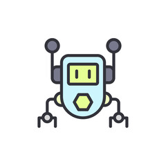 Poster - Cheerful Futuristic Robot Design With Advanced Technology Features