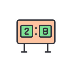 Poster - Retro Scoreboard Displaying Game Statistics With Numbers And Stands