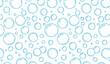 © Vectory Icons - Simple and fun seamless pattern of blue soap bubbles on white background
