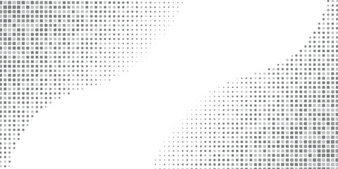 Poster - Simple gray dotted background illustration in square shapes.