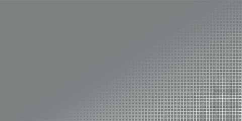 Poster - Modern gray vector halftone gradient texture. Simple gray dotted background illustration in square shapes.