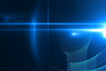 Poster - Futuristic glowing black background