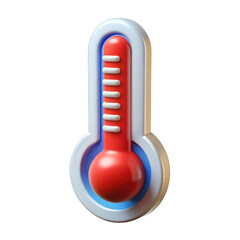 Aufkleber - 3d thermometer with red liquid isolated on transparent background