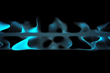 Poster - Abstract glowing black background