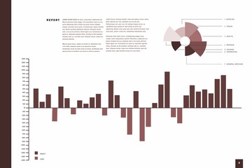 Poster - Business interface with graphs and data