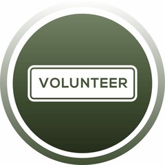 Poster - Composition of volunteer text and circle on white background