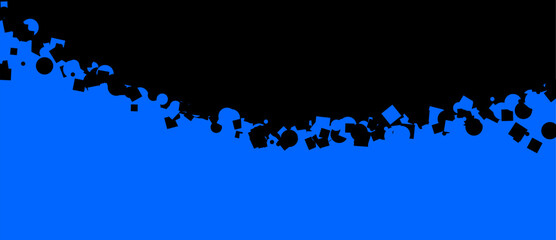 Poster - Blue-black background with geometric shapes