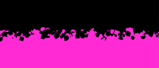 Poster - Abstract Black and pink geometric shapes
