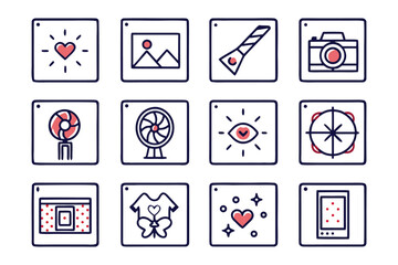 Poster - Retro futuristic y2k chrome metal elements collection featuring bold geometric shapes and metallic textures for digital design projects