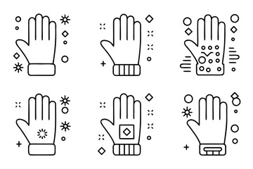 Poster - A collection of five distinct graphic elements representing consumer behavior and motion tracking presented in a versatile format suitable for various design applications