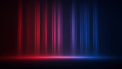Wall Mural - Ethereal red and blue light pillars on a dark surface
