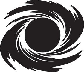 Poster - Swirling abstract black and white graphic design element for creative visuals
