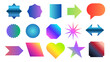 © Md Mithu Mia - Collection of colorful gradient geometric shapes and icons on black background