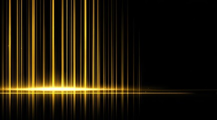 Aufkleber - Golden Light Streaming Down on Black Surface