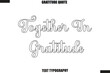 © Vector Hub - Together In Gratitude Thanksgiving Slogan Typography Lettering