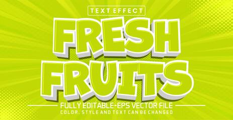 Poster - Fresh fruits font Text effect editable