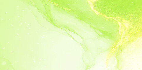 Poster - A top-view of a Soft Neon green and yellow marble stone texture, Elegant onyx marble texture background, with veins of gold and soft pastel color.