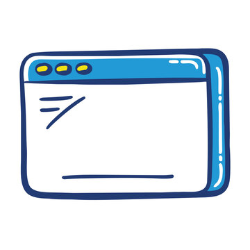 Illustration of a browser window isolated on white background