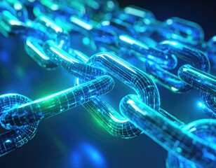 Abstract digital chain links