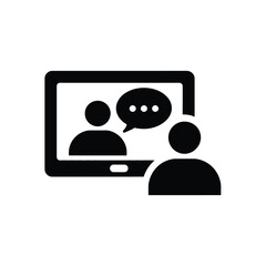 Poster - Online Meeting Icon Virtual Communication Video Call and Digital Connection