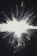 Poster - Energetic Burst: A mesmerizing display of light, energy, and explosion, featuring a stunning combination of radiant illumination, sparks and a captivating flash.